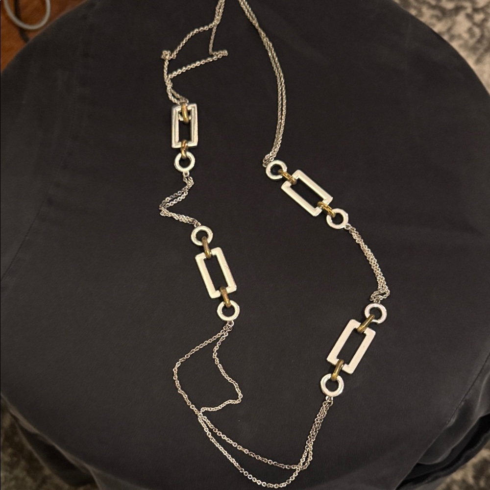 Vintage Ralph Lauren Silver and Gold Chain Necklace